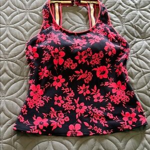 Lands End ribbed tankini top